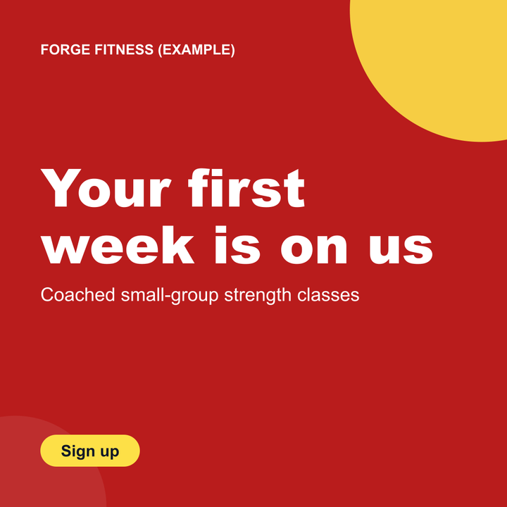 Ad for a gym